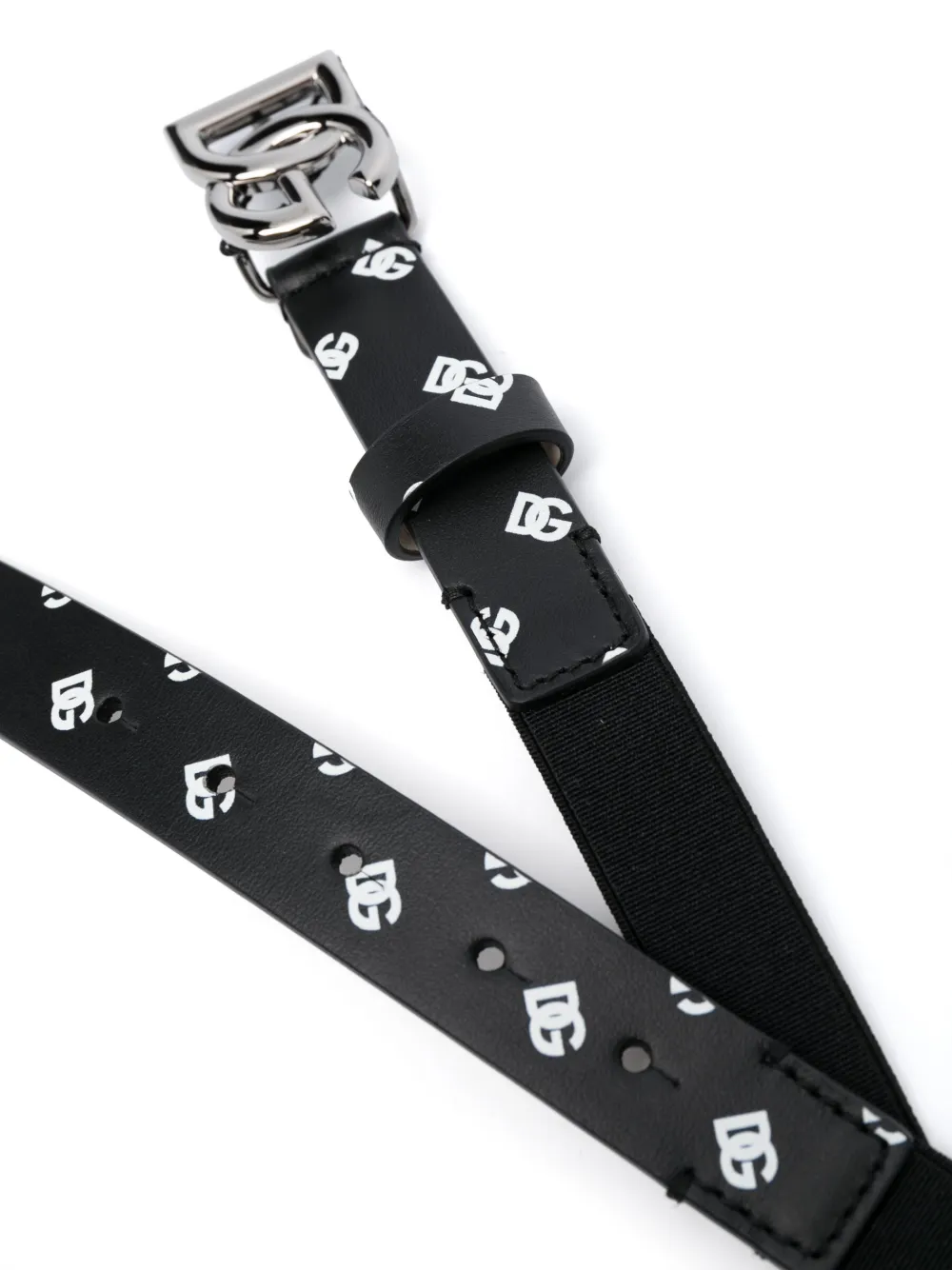 Dolce & Gabbana Kids Leren riem - Zwart