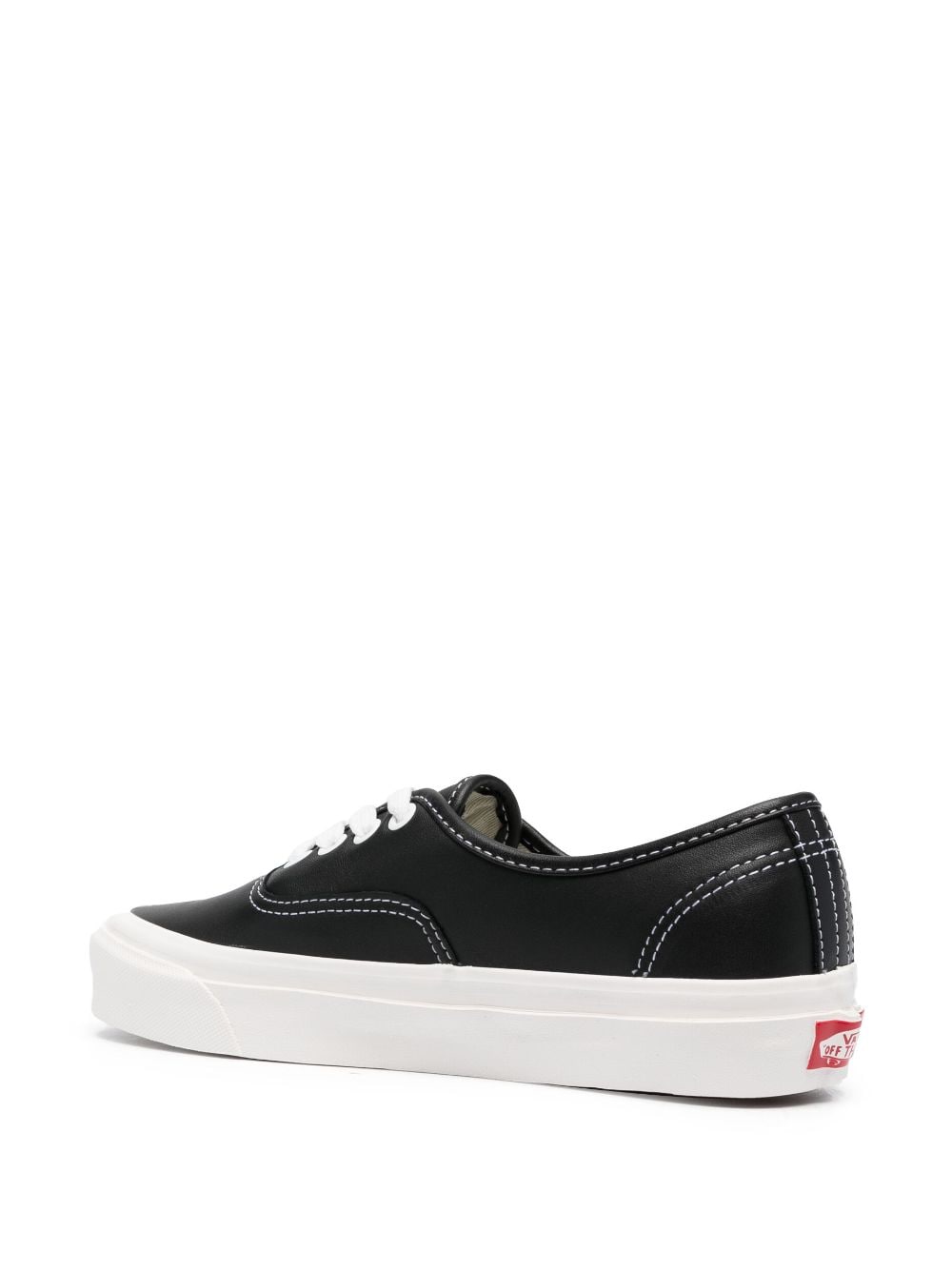 Shop Vans Authentic 44 Dx Leather Sneakers In Black