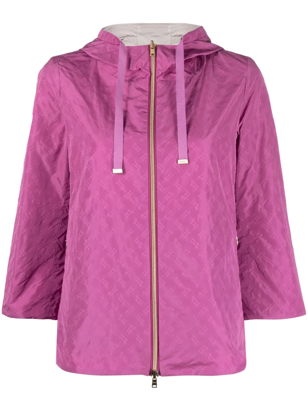 Herno Reversible Hooded Jacket In Pink