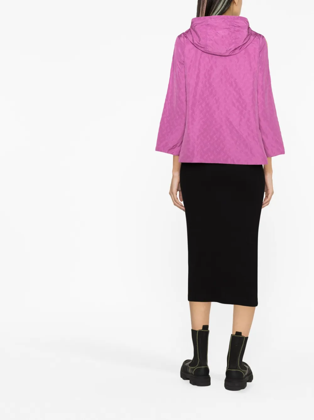 Herno Reversible Hooded Jacket In Pink