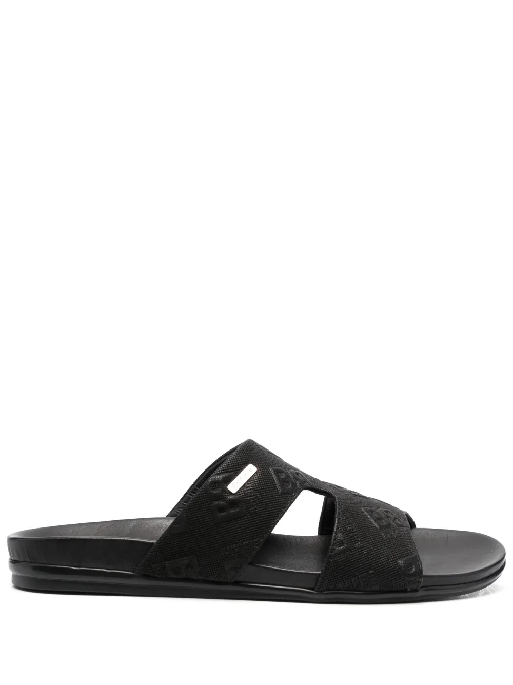 Baldinini debossed-logo leather slides