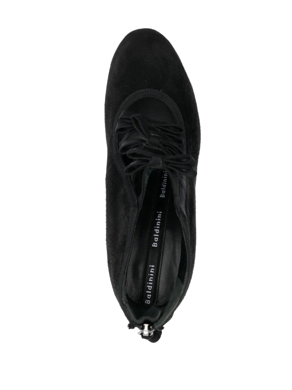 Baldinini Bow-detail Suede Ankle Boots In Schwarz
