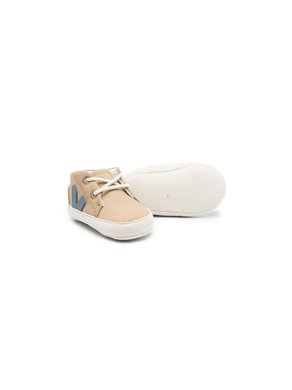 VEJA Kids logo-patch lace-up sneakers - Bruin