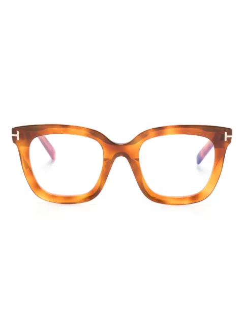 TOM FORD Eyewear tortoiseshell-effect square-frame glasses