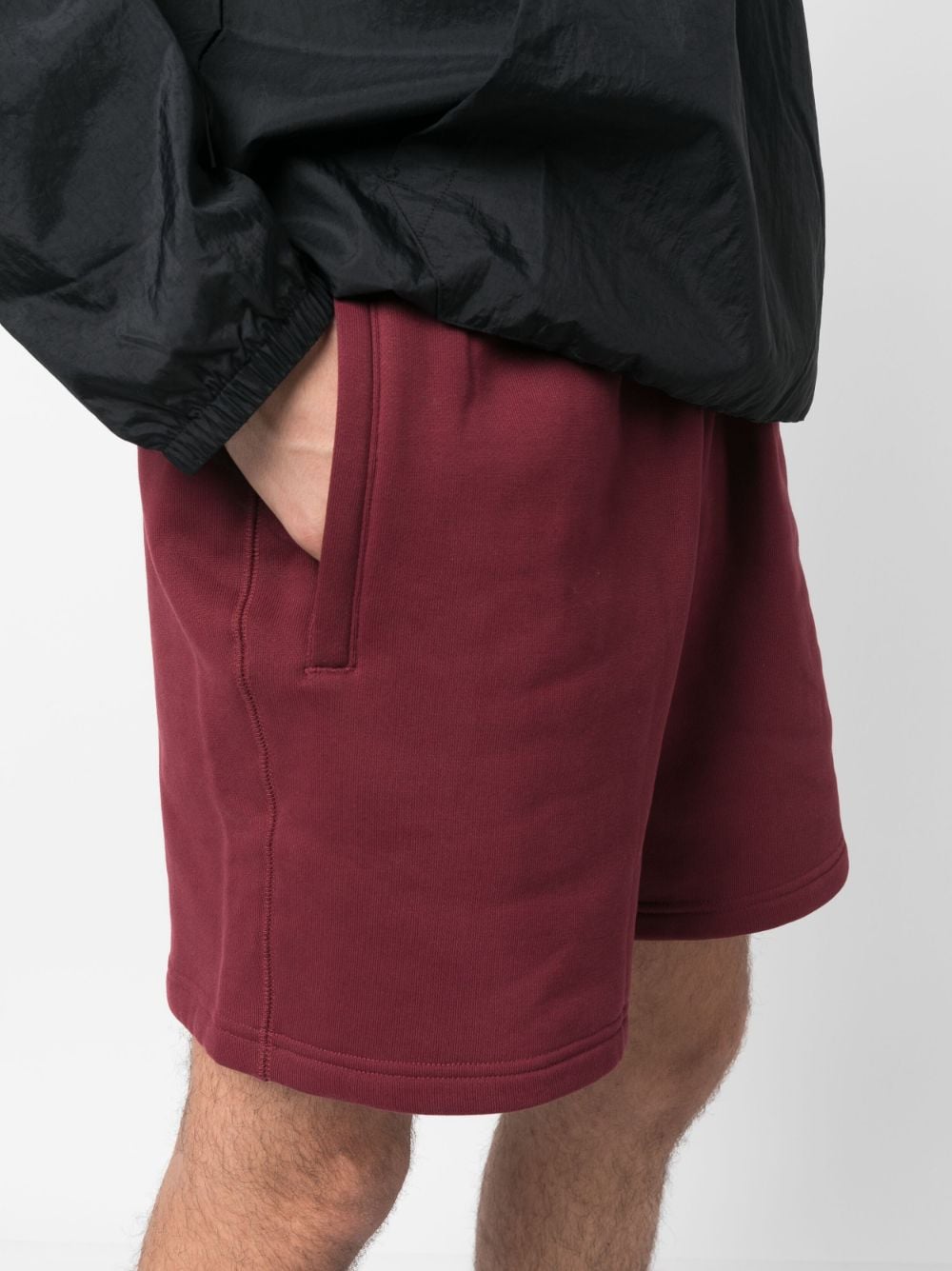 Shop Adidas Originals Logo-appliqué Drawstring-waist Shorts In Rot