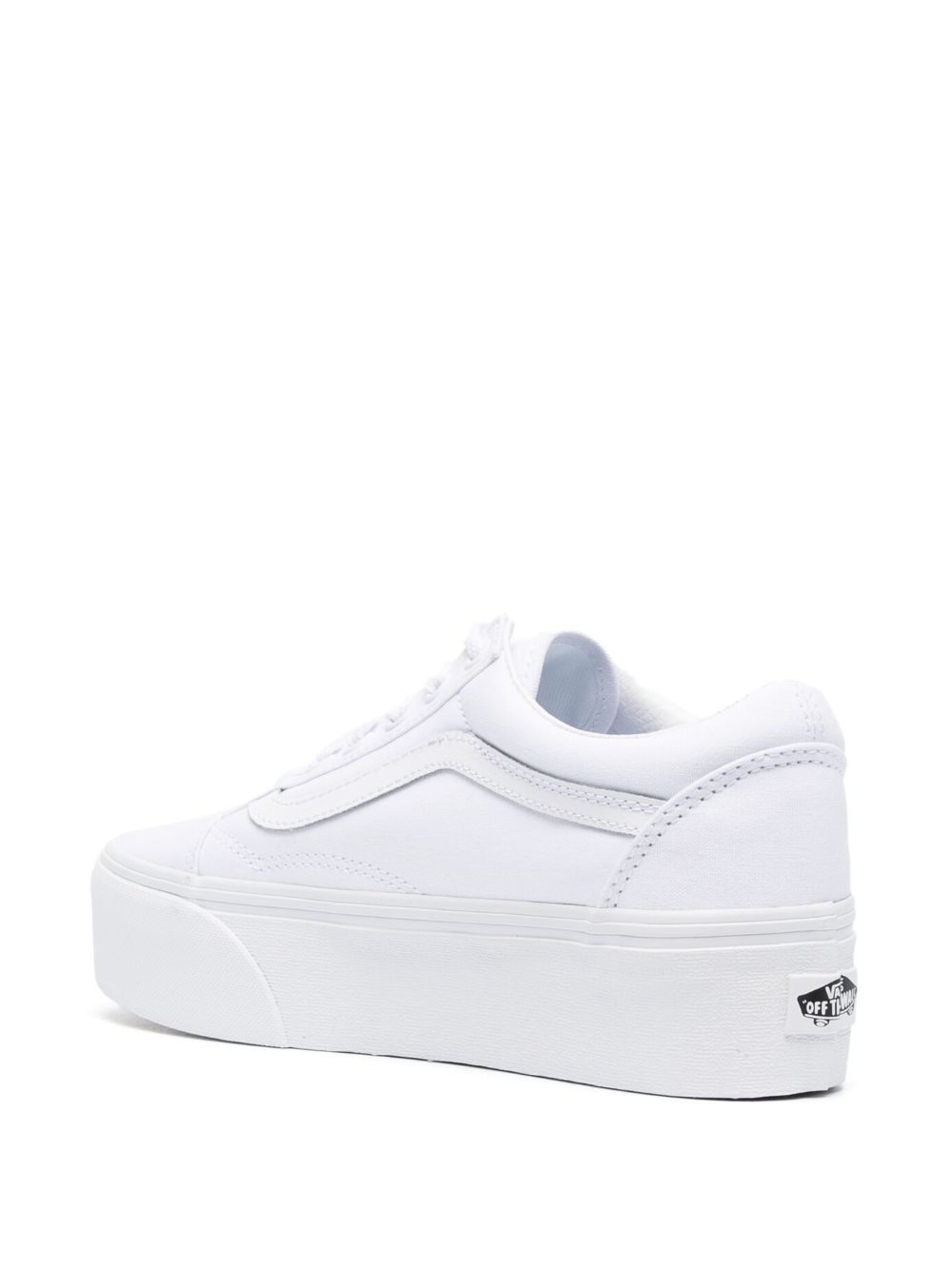 Shop Vans Logo-patch Low-top Sneakers In White