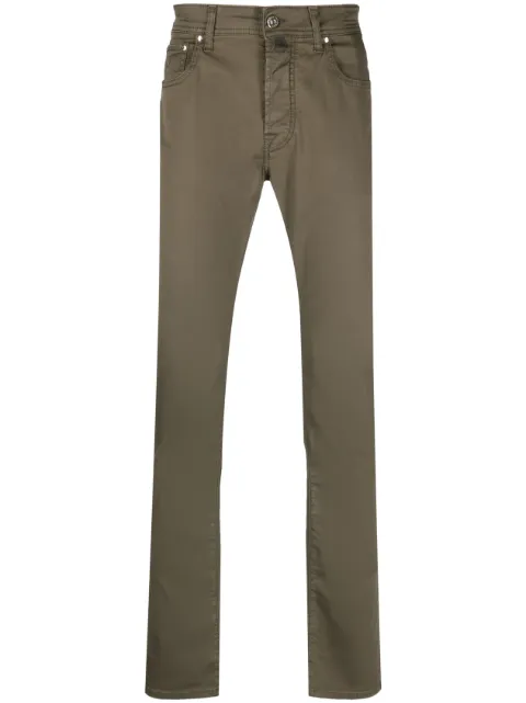 Jacob Cohën pantalones tapered con bolsillos en contraste