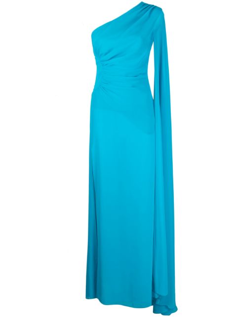 Blanca Vita Maxi-jurk met gedrapeerde mouwen