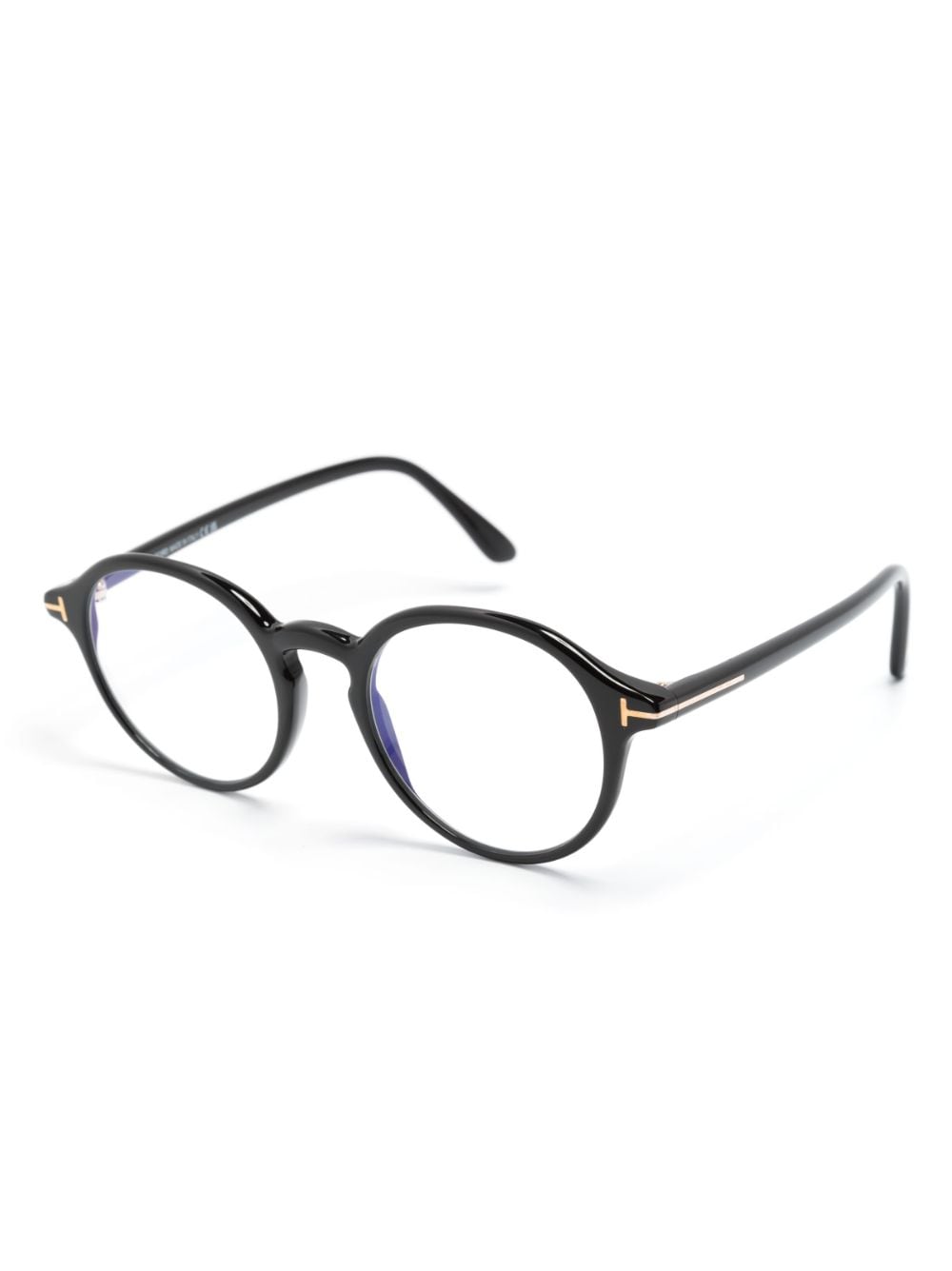 Shop Tom Ford 5867-b Round-frame Glasses In Black