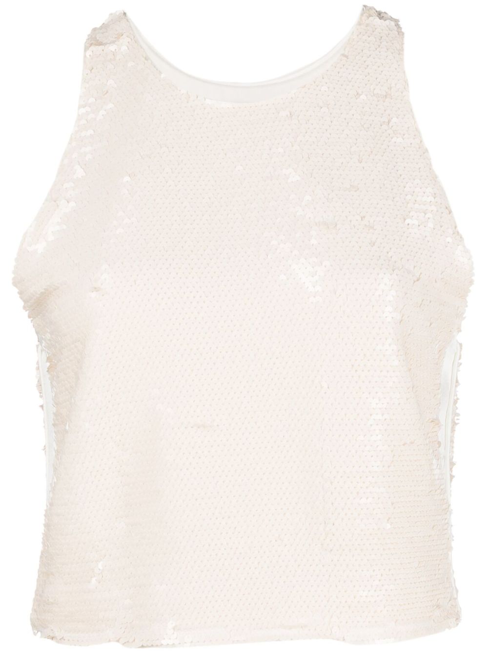 Iceberg embroidered-logo sequin top