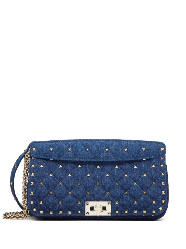 Valentino Garavani Rockstud Spike Denim Shoulder Bag - Farfetch