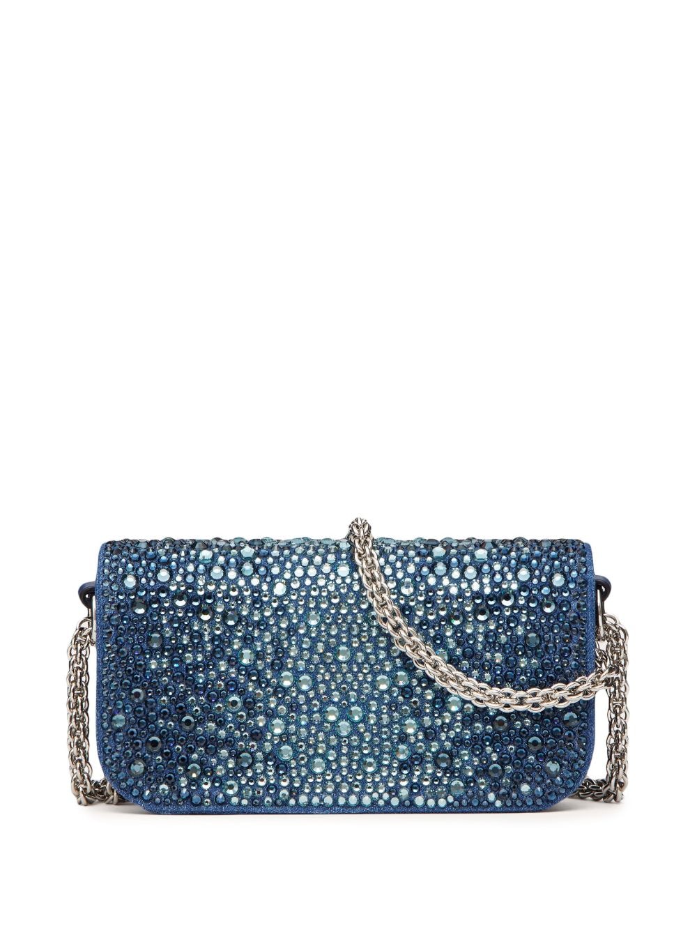 Shop Valentino Garavani Mini VLogo Crystal-Embellished Top Handle