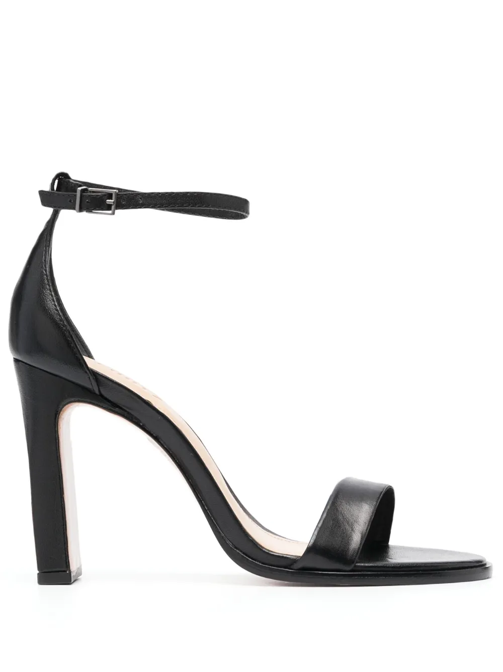 Schutz 110mm Single-strap Leather Sandals In Black