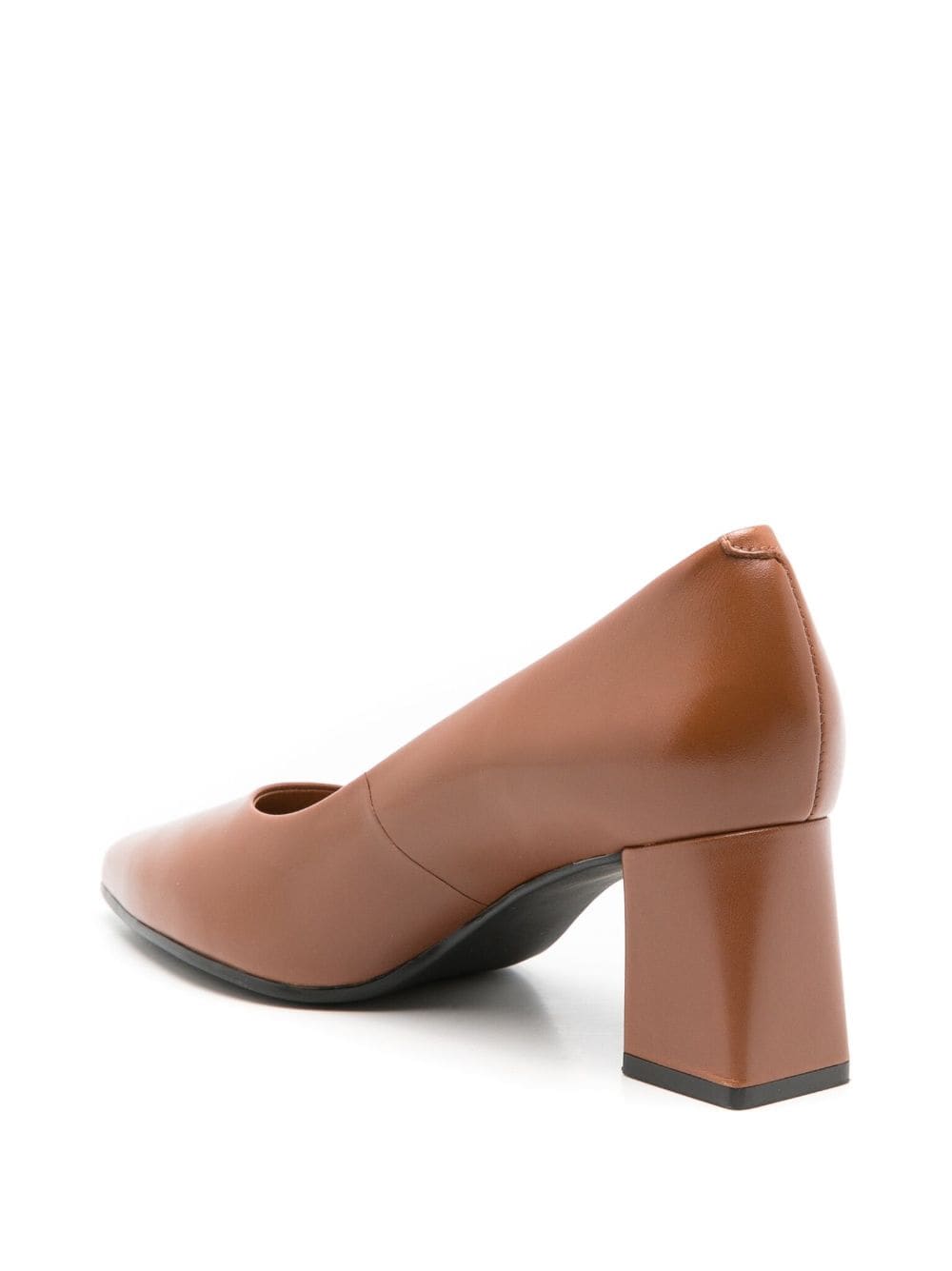 Shop Sarah Chofakian Francesca Pointed-toe 75mm Leather Mules In Brown