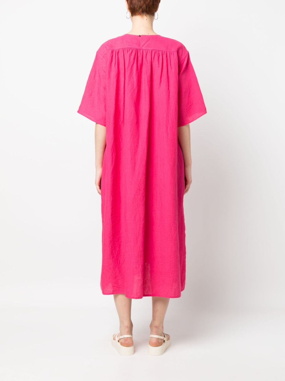 Shop Sofie D'hoore Darnelle Linen Dress In Rosa