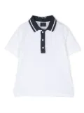 Fay Kids two-tone polo shirt - White