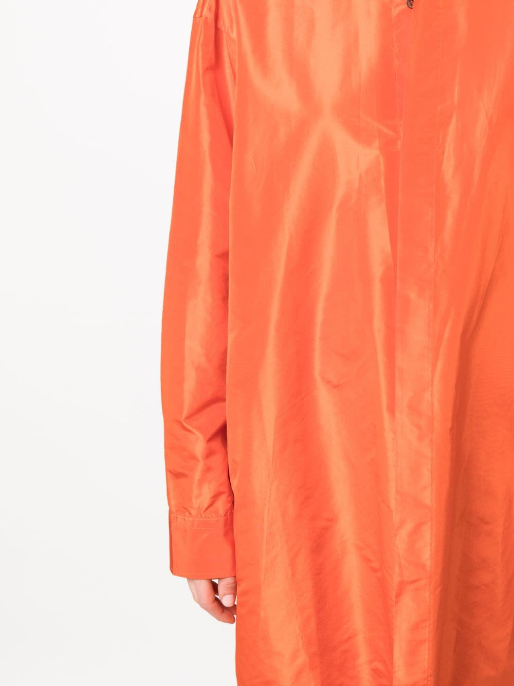 Shop Sofie D'hoore Dabbs Silk Shirtdress In Orange