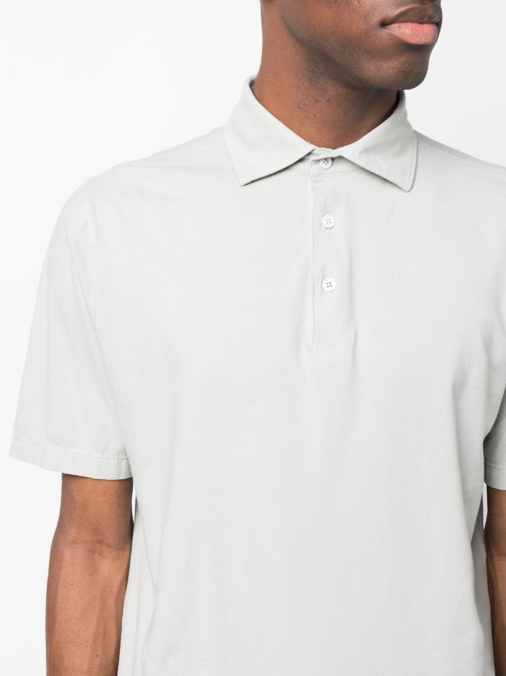 Shop Kired Cutaway-collar Polo Shirt In Grey