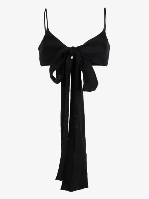 Solid & Striped bow-detail bikini top