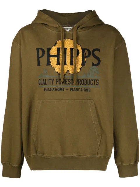 Phipps hoodie en coton à logo imprimé