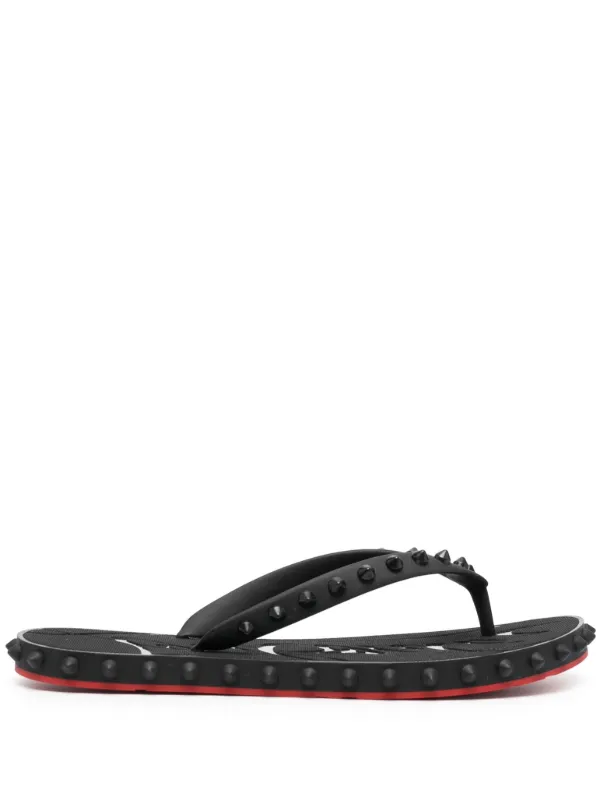 【定番!】Christian Louboutin Super Loubi Flip トングサンダル Super Loubi Flip - Flip-flops - Rubber - Black - Women