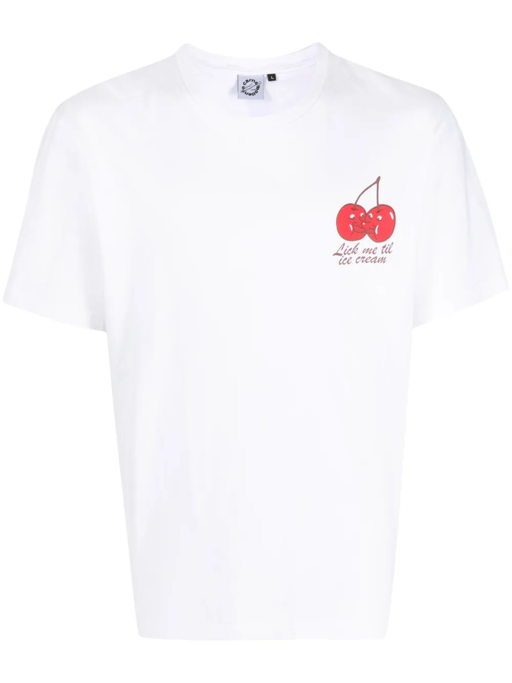 CARNE BOLLENTE fruit-print organic-cotton T-shirt - White