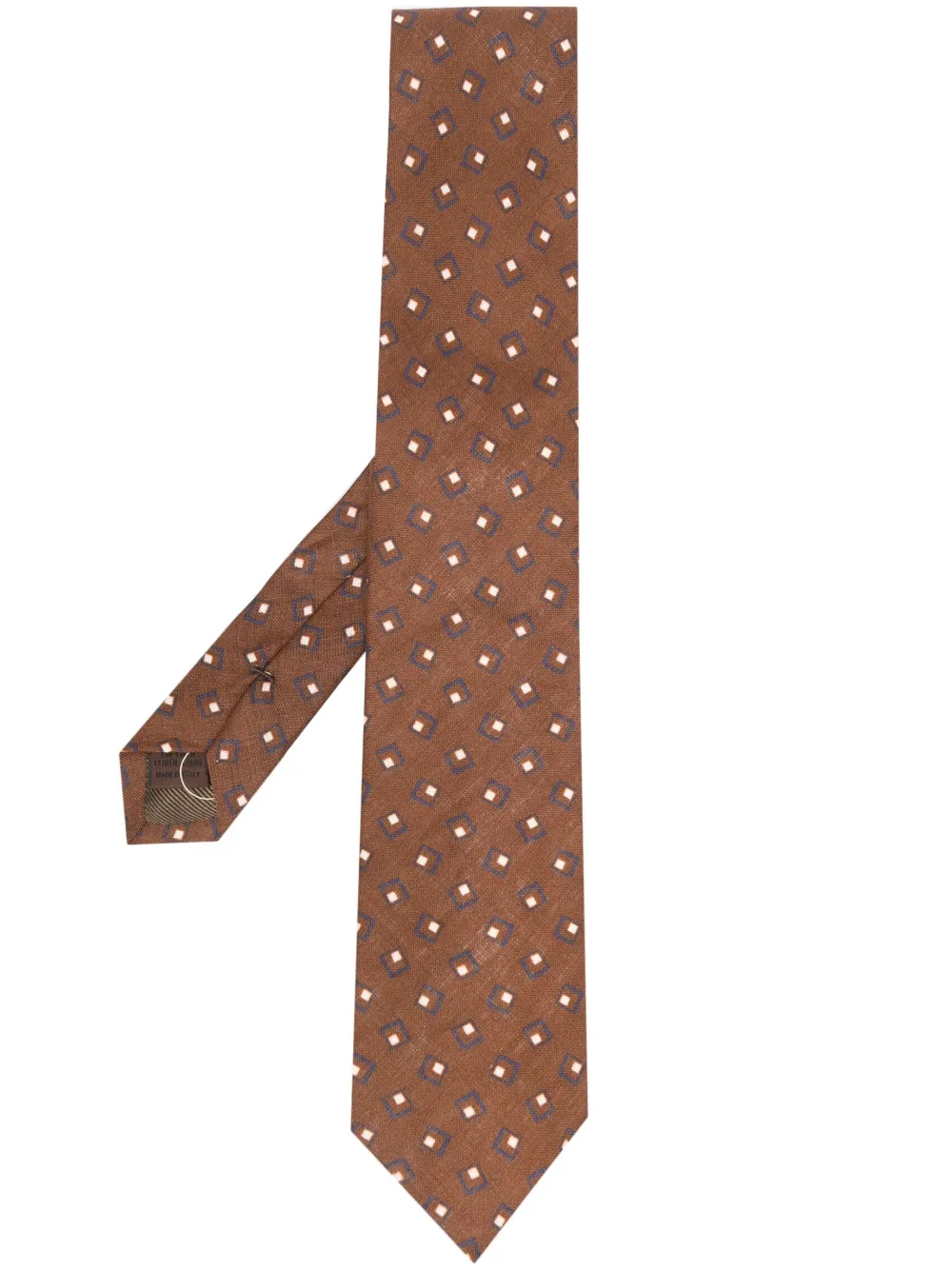 Church's graphic-print linen tie