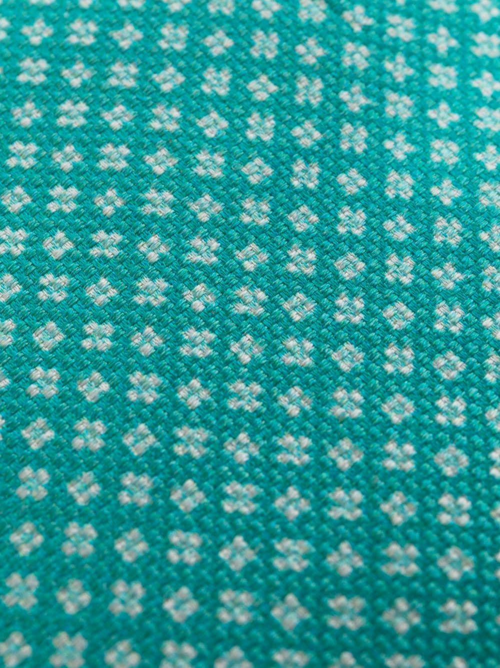 D4.0 floral-print silk tie - Groen
