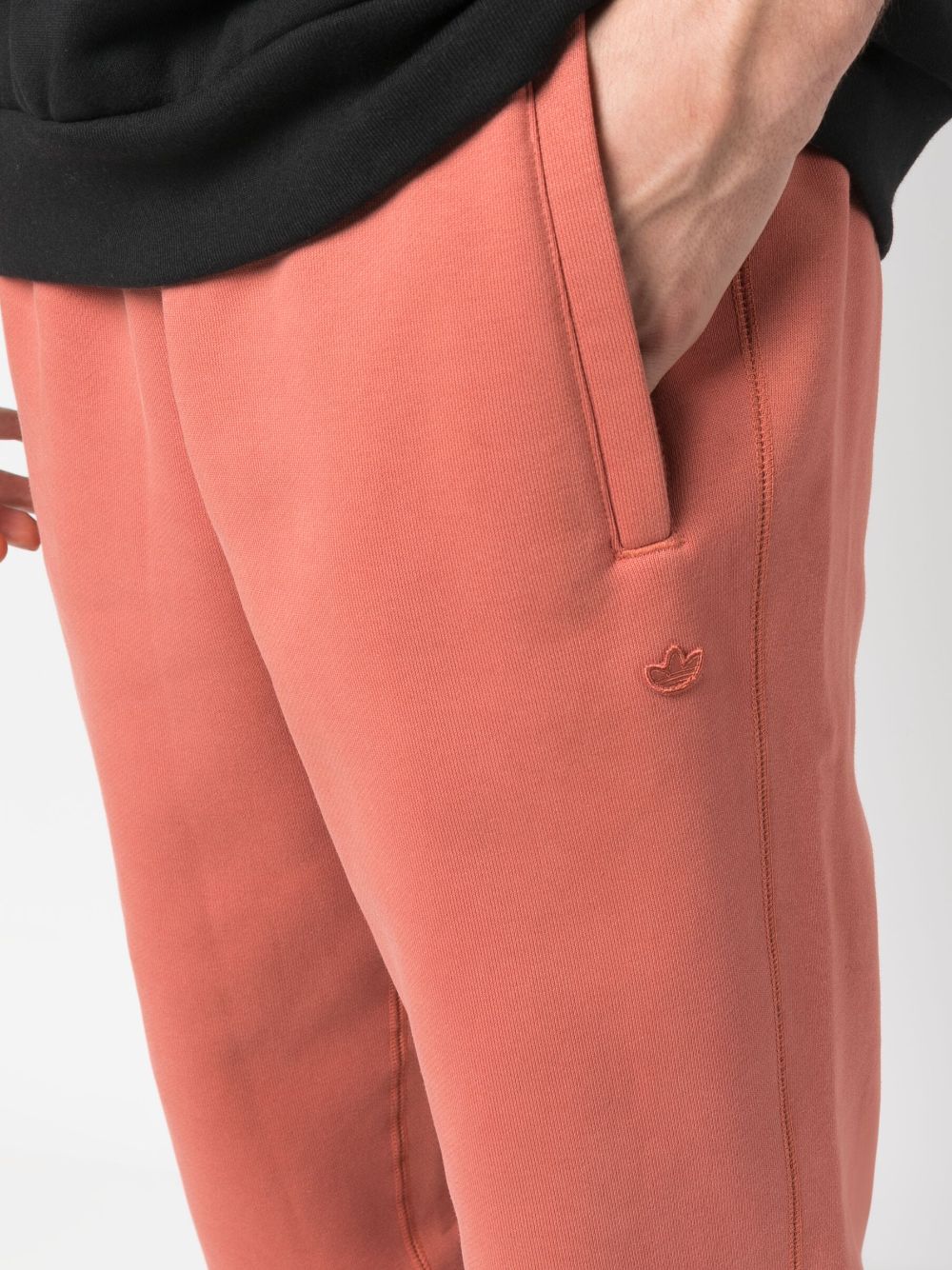 Shop Adidas Originals Logo-patch Elasticated Track Pants In Orange