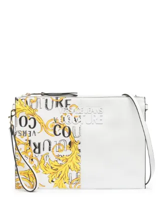 Versace white clutch sale