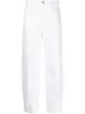 FRAME high-rise barrel jeans - White