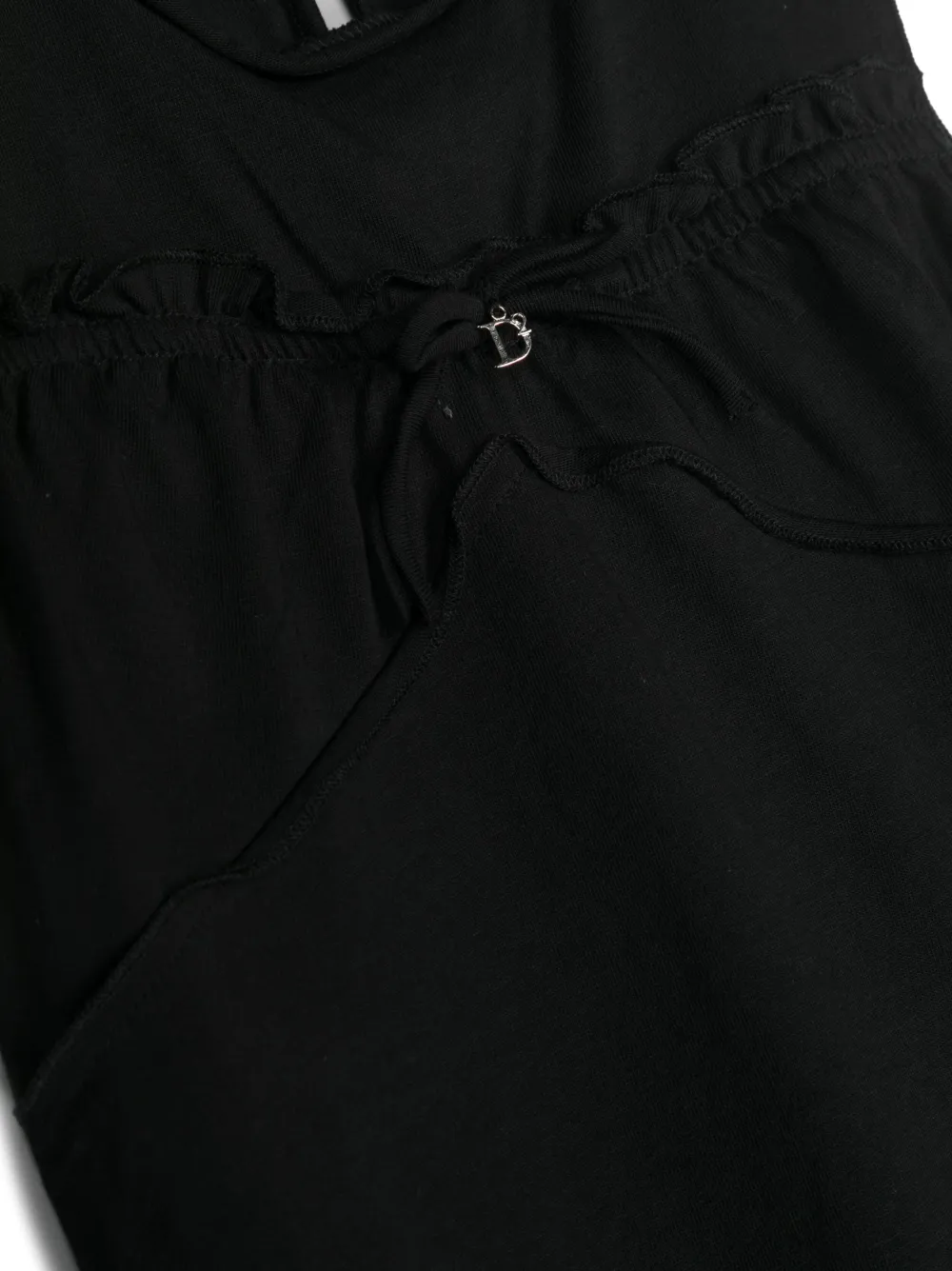 Dsquared2 Bow-detailing Cotton Top In Black