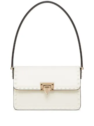 Valentino ホワイト スタッズ付きショルダーバッグ