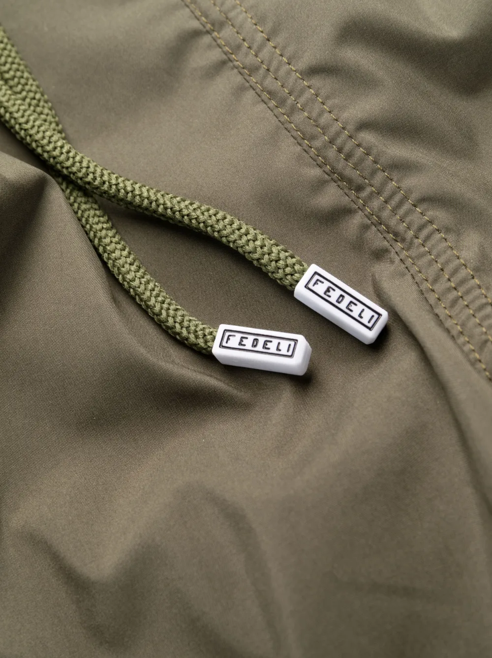 Shop Fedeli Logo-patch Swim Shorts In Green