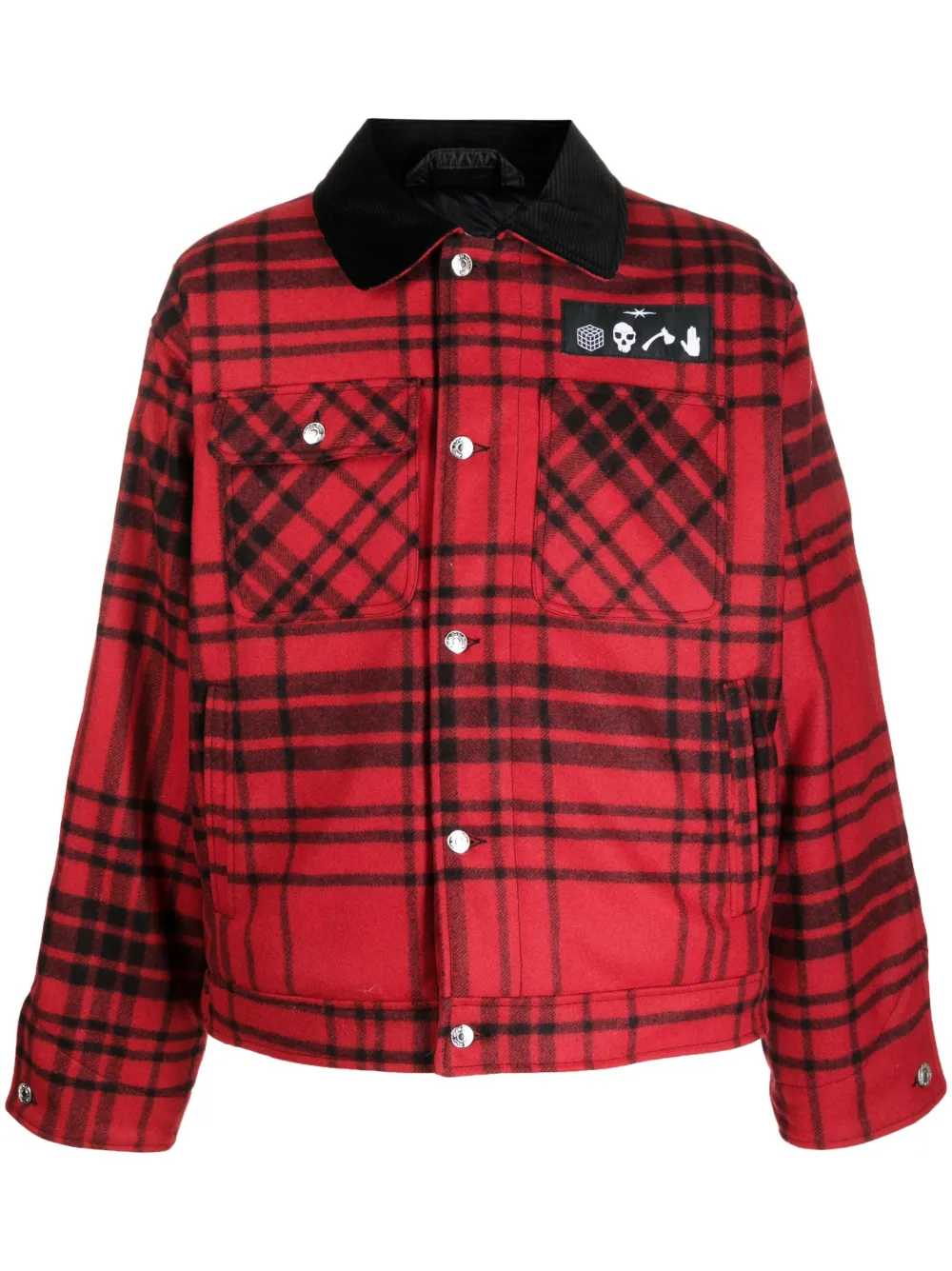 Phipps Checked Insulated Jacket In Red