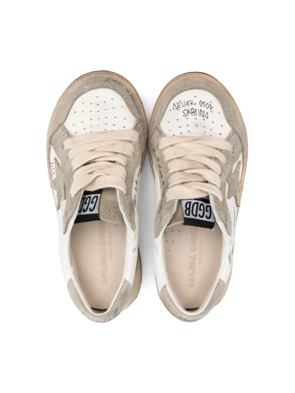 Golden Goose Logo-patch Sneakers In White