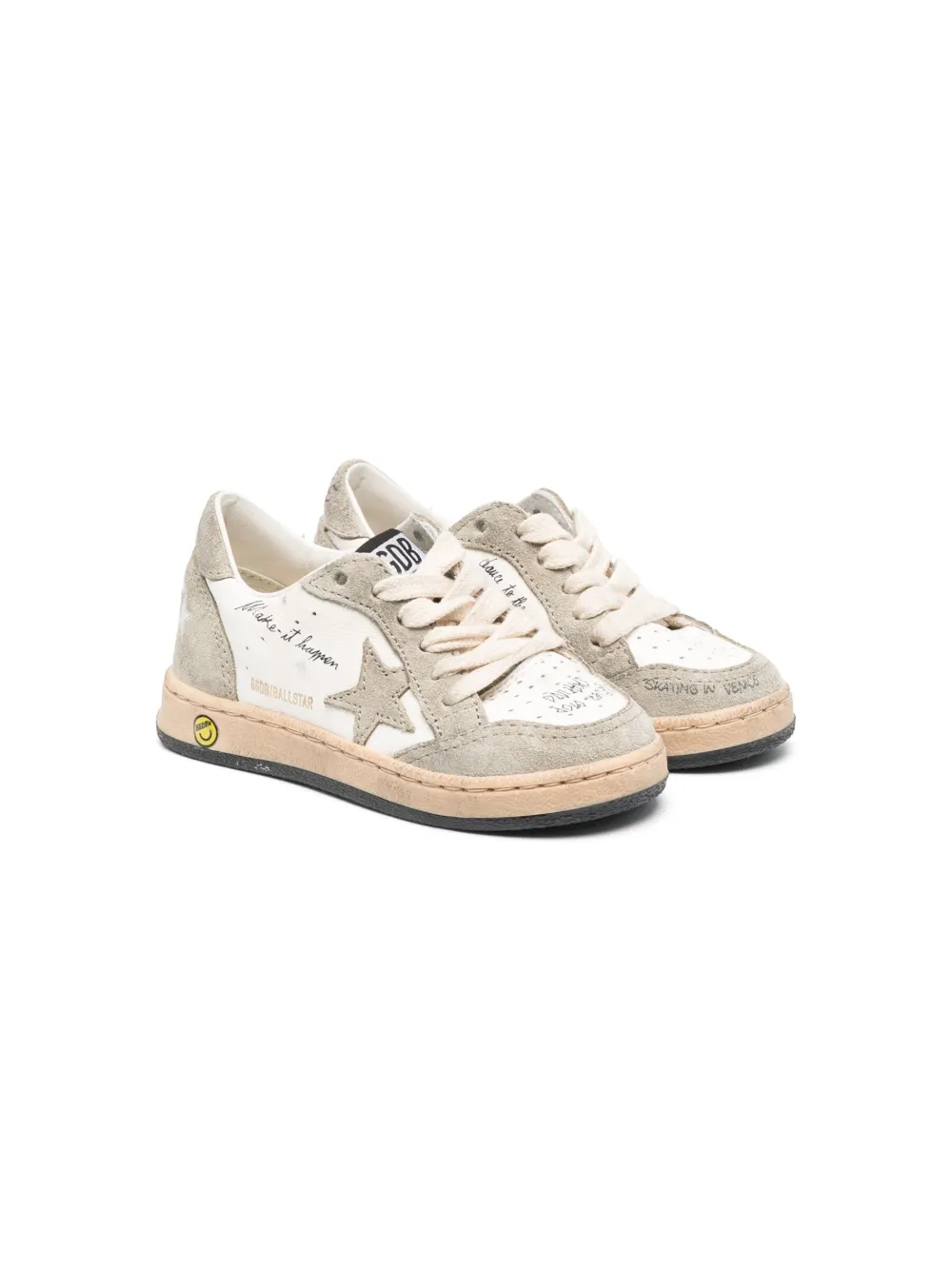 Golden Goose Babies' Logo-patch Sneakers In White