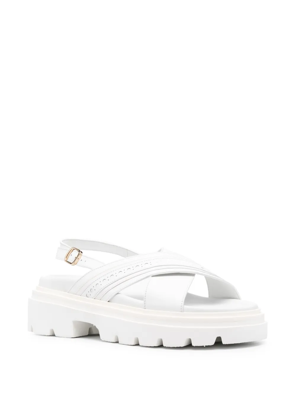 Santoni Leren sandalen - Wit