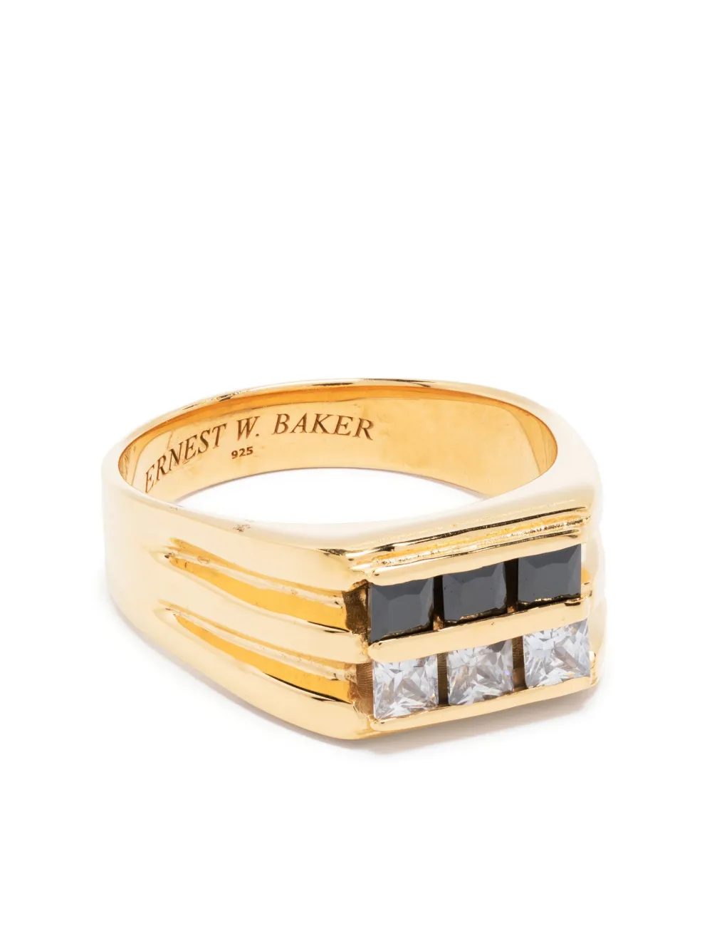 6 Stone gold-plated ring