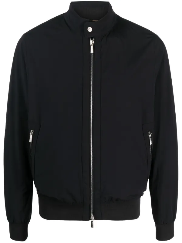 Moorer Alberti-kn Water-repellent Bomber Jacket in Blue