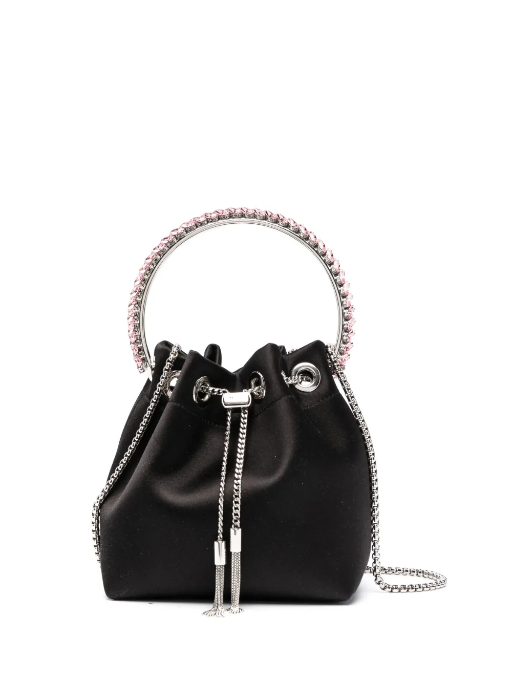 Jimmy Choo Bon Bon crystal-handle bucket bag