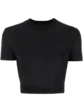 Givenchy logo-waistband cropped T-shirt - Black