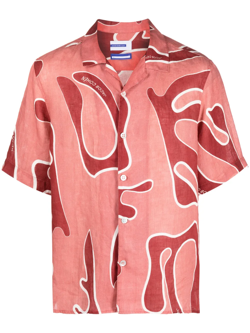 Jacob Cohën abstract-print linen shirt