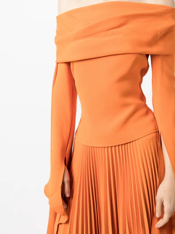 Orange dress clearance blouse