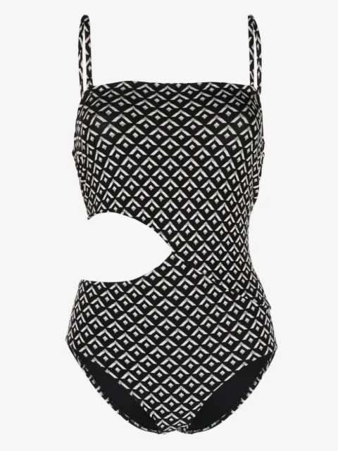 Solid & Striped The Cameron geometric-pattern swimsuit