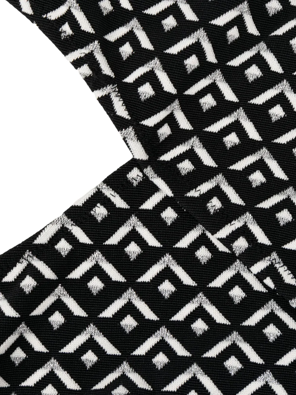 Solid & Striped The Cameron Geo Lurex Jacquard One-piece Swimsuit In Schwarz