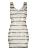 Solid & Striped tricot-knit mini dress - Silver