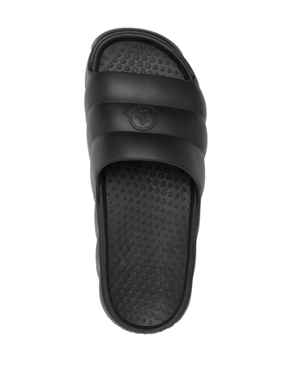 Shop Moncler Lilo Quilted Slides In Schwarz