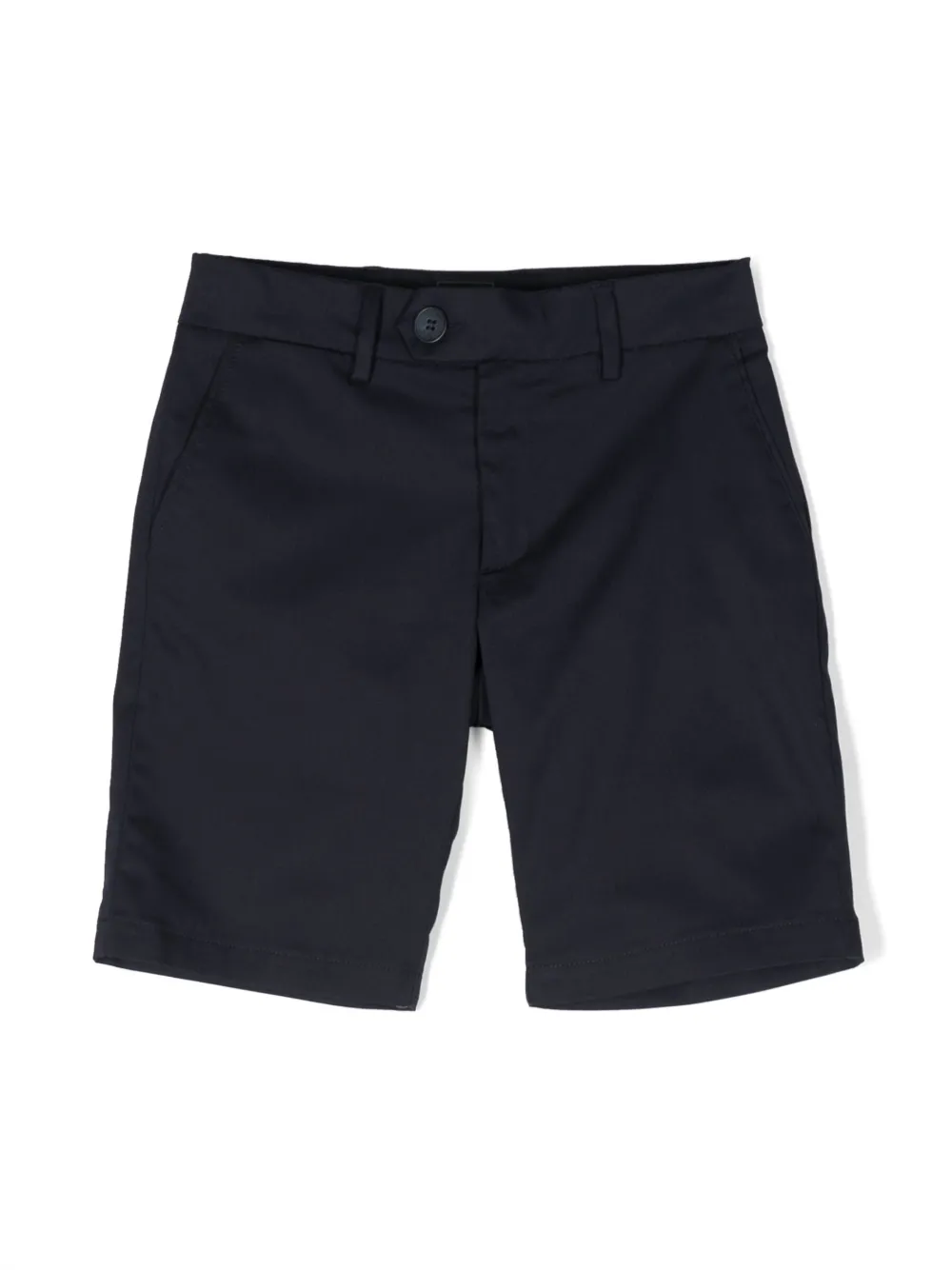 Fay Plain Stretch-cotton Shorts In Blue