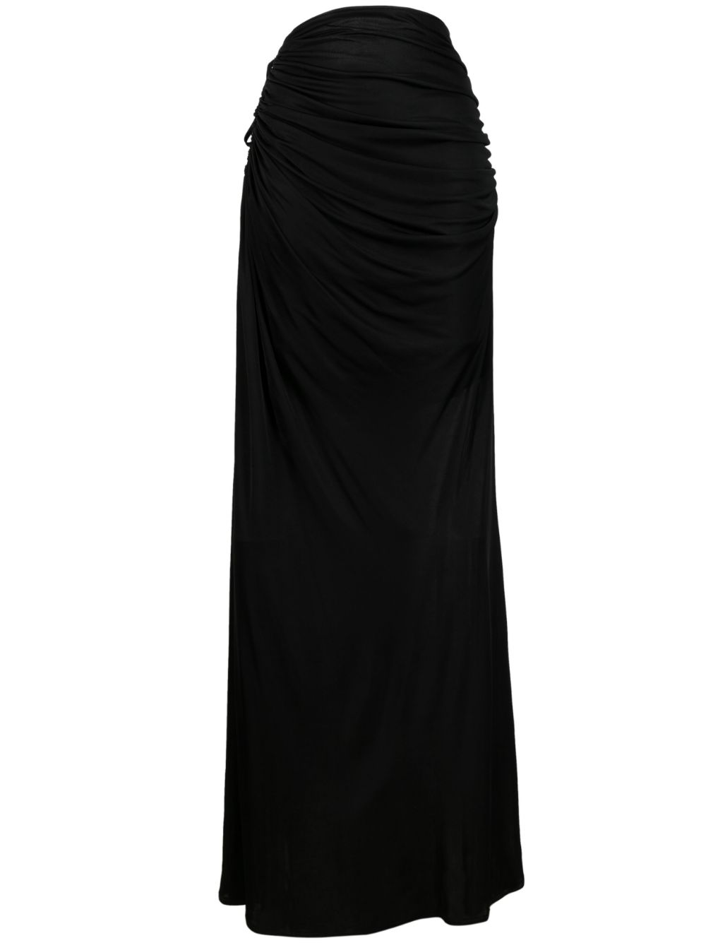 Shop Andreädamo Cut-out Draped Skirt In Black